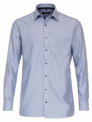 Produktbild von CASAMODA Herren Businesshemd Langarm Kent Comfort-Fit Struktur Blau 51
