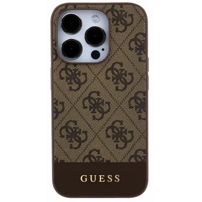 Produktbild von Guess, Hülle für iPhone 15 Pro MagSafe kompatibel 4G Stripe Ultra-Chic, Braun