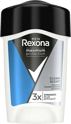Zdjęcie produktu dla Rexona Men - Dezodorant w sztyfcie - Maksymalna ochrona Czysty zapach - Antyperspirant - 45 ml - 1 szt