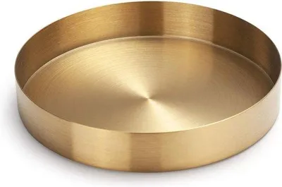 Productafbeelding van Famanu decoratief dienblad van roestvrij staal - diameter 18 cm