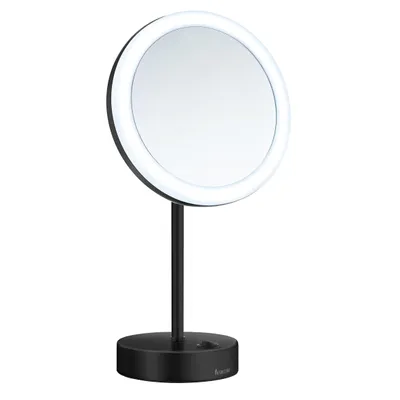 Produktbild von Smedbo OUTLINE - Kosmetikspiegel mit LED-Beleuchtung, PMMA Dual Light in Shwarz FK484EBP