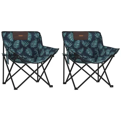 Produktbild von vidaXL Campingstühle 2 Stk. mit Tasche Klappbar Blattmuster