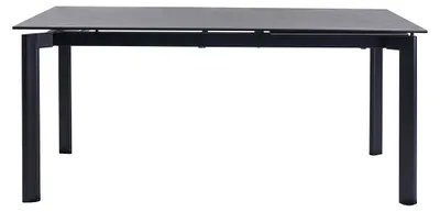 Zdjęcie produktu dla Miliboo – rozkładany stół jadalny z czarnej ceramiki i metalu, szer. 180–240 cm, model CARA
