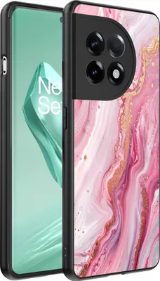 Produktbild von Geeignet für OnePlus 12R Telefon Fall mit Marmor-Druck - TPU zurück Abdeckung Fall Marmor-Design - Pink - Smartphonica