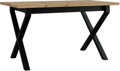 Obrázek produktu pro Rozkládací jídelní stůl 140x80 cm ALVARADO 1 - dub artisan / černý