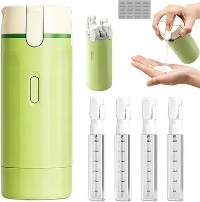 Productafbeelding van 4-in-1 reisdispenser, 4 x 30 ml, groen