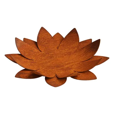 Produktbild von Rost Dekoschale Lotus - Metallschale zur Dekoration Gartendeko Rostdeko Edelrost