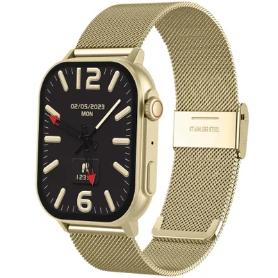 Produktbild von GRAVITY GT15-6 Smartwatch Herren Damen 2.04" Bluetooth Call Uhr IP67 Fitnessuhr Blutdruck Puls SpO2 Touchscreen mit Mikrofon Lautsprecher Wechselarmba