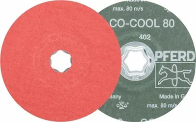 Image de Disque fibre COMBICLICK CO-COOL D.125mm K.60 INOX/Alu.grain céramique PFERD
