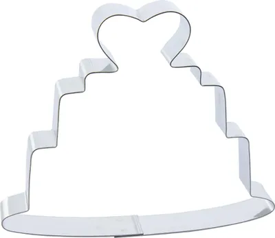 Produktbild von 1 Keksausstecher Hochzeitstorte mit Herz Deko