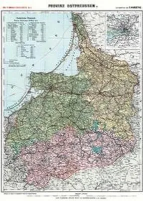 Obrázek produktu pro Historische Karte: Provinz Ostpreussen um 1910 (Plano)