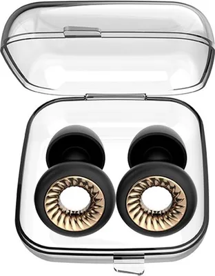 Produktbild von INF Geräuschreduzierende Ohrstöpsel, Silikon, 2.1cm, Schlafzimmer, 2 Stück Schwarzes Gold