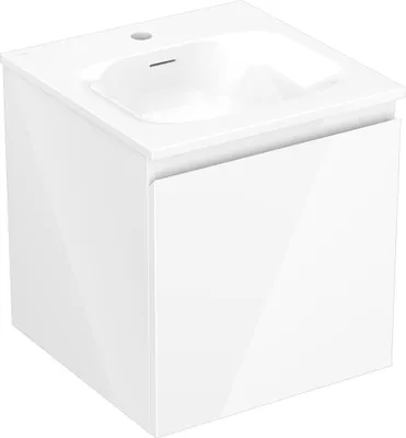 Obrázek produktu pro Mexen Orio koupelnová skříňka 45 cm s umyvadlem Vela, 1 zásuvka, bílý lesk - 91A10-04547-1-BF00-W23M00