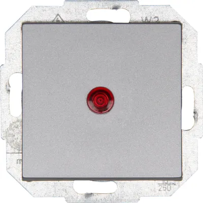 Produktbild von Kopp Athenis  stahl / silber Kontrollschalter mit roter Linse