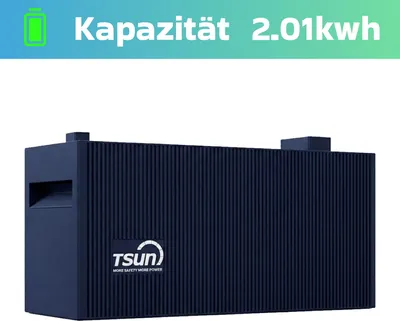 Produktbild von TSUN SOLARCAN Erweiterungsspeicher TSOL-DB2000Lite 2.01 kWh DC Solarspeicher LiFePO4, IP65, 2400W PV Eingang, DC-gekuppelte Batterie Solarakku