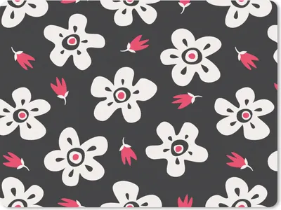 Produktbild von MuchoWow® Mauspad Mousepad Muster - Blumen - Sterne 23x19 cm - Mousepads - Maus Mat - Pad - Mausunterlage - Schreibtischunterlage - Mauspad