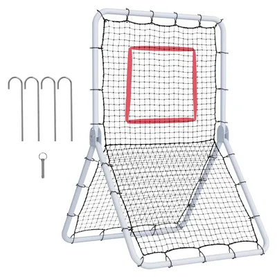 Immagine prodotto di Rete di rimbalzo per baseball e softball VEVOR, nido di lancio per baseball PitchBack da 3,5 x 6 piedi, rete di rimbalzo per softball, allenatrice di campo, rete di rimbalzo per esercizi di lancio e lancio, 5 angoli regolabili