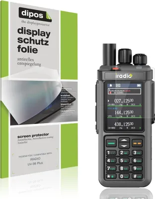 Immagine prodotto di 4x Pellicola Protettiva per IRADIO UV-98 Plus Protezione Schermo Antiriflesso dipos
