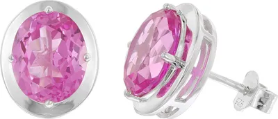 trendor 28989-20 Damen-Ohrringe 925 Silber Ohrstecker Pink 1