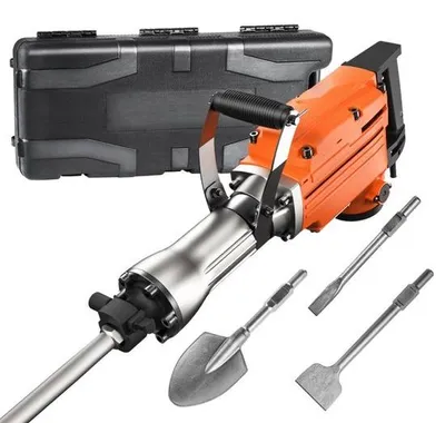 Zdjęcie produktu dla Wysokowydajny młot do betonu - Młot wyburzeniowy - Młot udarowy - Młot udarowy 2200 W - 6 dłut - Młot udarowy