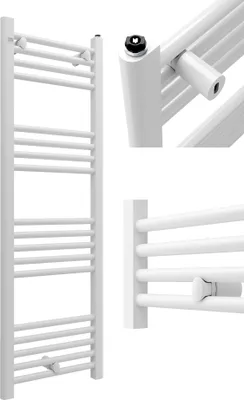 Produktbild von Granitan | Badheizkörper PUERTO - 40/120 cm - Weiß - Modernes Design - Handtuchwärmer