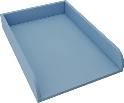 Produktbild von regalik Wickelaufsatz Universal, Wickeltischaufsatz für Kommoden in beliebiger Breite, Abnehmbar Wickelkommode aufsatz, Abgerundeten Frontplatten, Blau, 72cm x 54cm
