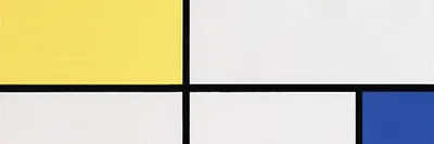 Produktbild von Piet Mondrian Kunstdruck Bild - Komposition Mit Gelb Und Blau, 1932 (30 x 91 cm)