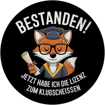 Produktbild von Fuchs mit Diplom - Lizenz zum Klugscheißen Magnet