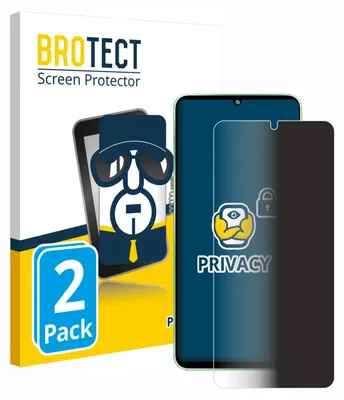 Produktbild von 2x BROTECT Sichtschutzfolie für Samsung Galaxy F70e Anti-Spy Privacy Sichtschutz Blickschutz Folie Blaulicht-Schutz