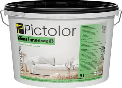 Produktbild von Pictolor® Klima-Innenweiß Silikat-Wohnraumfarbe5 Liter