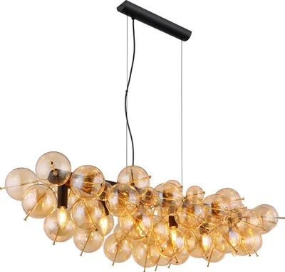 Produktbild von Globo Lighting Hängeleuchte Metall schwarz matt, 6x E14