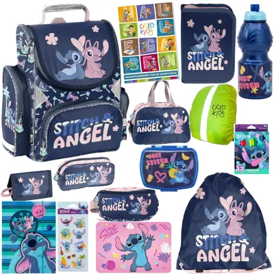 Produktbild von Goldkids- Schulranzen für Jungen und Mädchen, 15er-Set - Schul-Rucksack für Kinder mit Federmäppchen - Schuhbeutel Trinkflasche und Brotdose