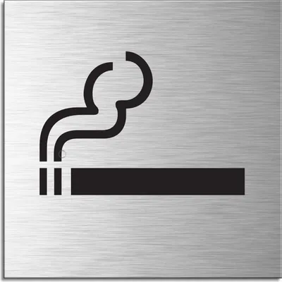 Produktbild von Schild - Raucher | Türschild 120 x 120 mm Aluminium selbstklebend
