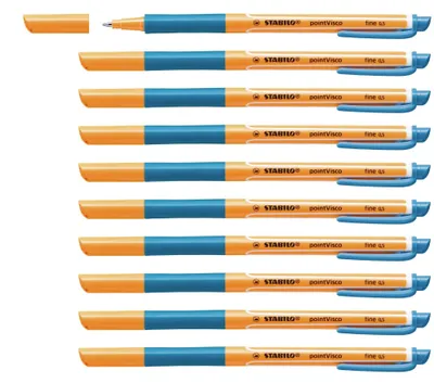 Produktbild von STABILO Tintenroller - pointVisco - 10er Pack - türkis