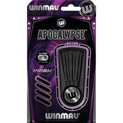 Produktbild von Winmau Darts Set Steeltip Schwarz 25g - Professionelle Brass Dartpfeile