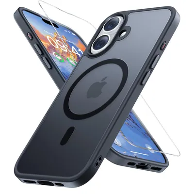 Produktbild von Onestyle magnetische Hülle für Phone 16 6,1 Zoll , Kompatibel mit MagSafe[TOP Militärschutz & Magnetkraft] durchscheinendes mattes, ultradünnes, stoß,