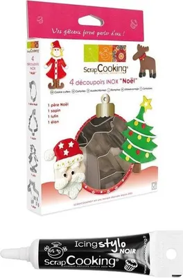 Produktbild von Ausstechformen Weihnachten + Icing schwarzen Stift