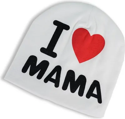 Immagine prodotto di Cappello I Love Mama Bianco - Elegante e Affettuoso per il Tuo Bambino KP12443