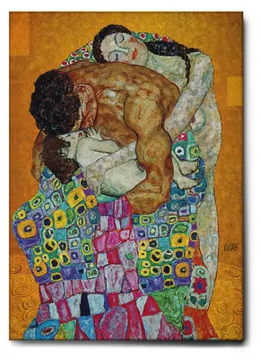 Immagine prodotto di Giallobus - La famiglia - Gustav Klimt - 70L x 100l cm - Quadro - Tela Canvas Telaio Standard