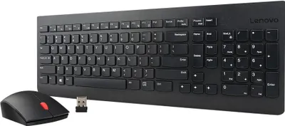 Produktbild von Lenovo Essential Wireless Combo - Tastatur-und-Maus-Set - kabellos - 2.4 GHz - Deutsch - für S510; ThinkCentre M700; M71X; M810; M910; ThinkPad L470; T470; X1 Carbon (5th Gen)