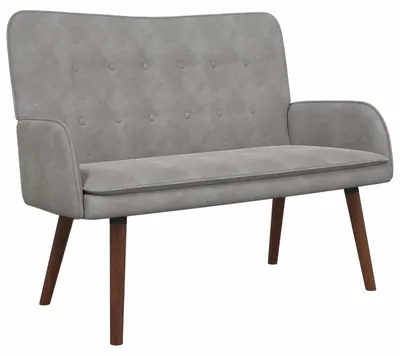 Obrázok produktu pre vidaXL Dvojmiestna pohovka, svetlosivá, 115 x 61 x 87 cm, zamat (V)