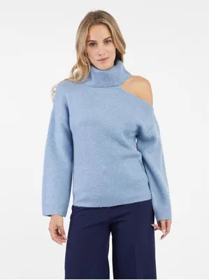 Produktbild von Orsay Hellblauer Damen Rollkragenpullover mit Schlitz 507528534000__S