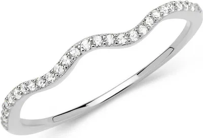 Produktbild von Filigraner 925er Silber Ring mit Zirkonia SR0382 (Größe: 52mm)