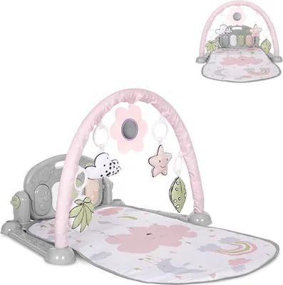 Produktbild von Lorelli Spielbogen mein erstes Klavier Krabbeldecke, Musik, Piano, Plüschfiguren rosa