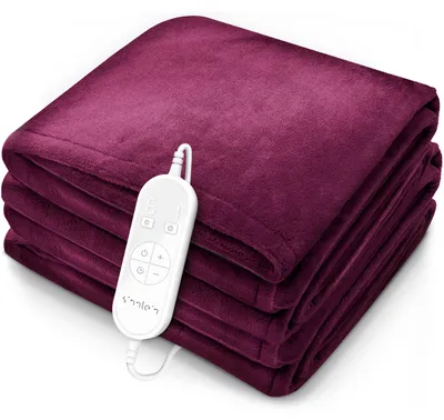 Produktbild von sinnlein® Heizdecke aus Plüsch 160 x 120 cm SÜD  | elektrische Wärmedecke mit Abschaltautomatik | Kuscheldecke | Timerfunktion | 9 Temperaturstufen | waschbar bis 40°C | Digitalanzeige