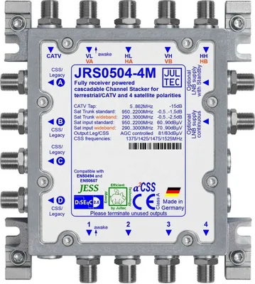 Produktbild von Jultec JRS0504-4M Unicable Multischalter 4x4 Teilnehmer (kaskadierbar)