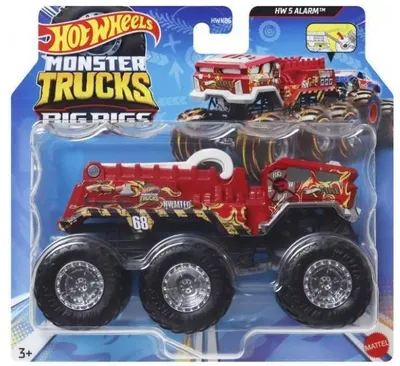 Produktbild von 5 ALARM - Big Rigs 5Alarm Red Fire Truck Monster Trucks 1:64 Hot Wheels Diecast Mattel