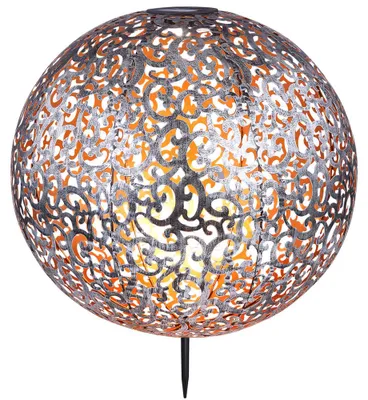 Produktbild von LED Solar-Stecklampe, Kugel, silber, 40 cm