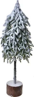 Immagine prodotto di Clayre & Eef Decorazione natalizia Albero di Natale 20x15x53 cm Grigio Bianco Plastica