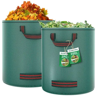 Image de Omgoods - Lot de 2 sacs de jardin de 500 litres avec poignées